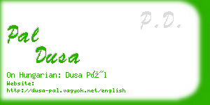 pal dusa business card